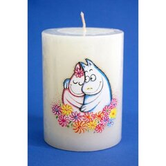 !09 Набор 2 штуки Свеча «Муми тролли»: 7,5×7,5×10 см. + 5x5x12 см.,цвет белый ивори