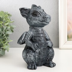 !Копилка "Дракончик" 18х10х10 см, серебро