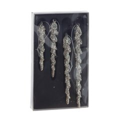 Набор из 4шт Украшение новогоднее "Сосулька", L12 W2,5 H22 см