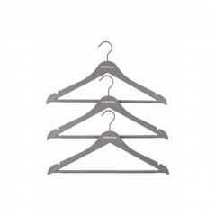 Набор вешалок универсальных RUBBER GREY 3шт 44см