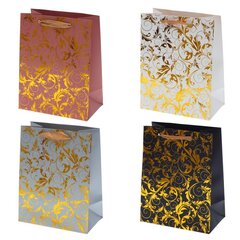 Пакет подарочный (бумага 210г/м2, блок 12шт), L18 W10 H23 см, 4в.