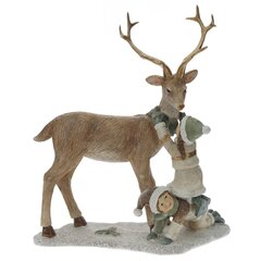 Фигурка декоративная "Олень и дети", L20 W9 H23 см