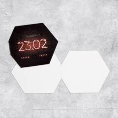 !Открытка-мини 5 штук «23.02», 9 х 7,7 см.