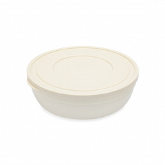 Салатник SANDY кремовый 2.8л 25см низкий с крышкой