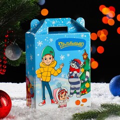 !09 Подарочная коробка "Простоквашино", 16,8 х 6,8 х 20,9 см.