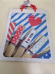 !Набор 2 штуки - Пакет подарочный бумажный "LOVE" 26*32 см.