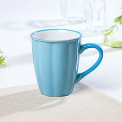 !09 Кружка керамическая «Маршмэллоу», 360 мл, 11,5×7,8×10,7 см, цвет голубой