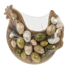 Набор из 18-ти изделий декоративных подвесных "Яйцо" (4*6, 3*4), L29 W31 H4,5 см