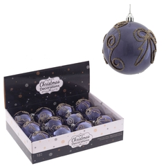Набор из 12шт Украшение новогоднее "Шар", D 8 см, L35 W27 H8,5 см