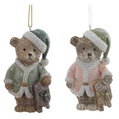 Фигурка декоративная подвесная "Медвежонок", L4,5 W3 H8 см, 2в.