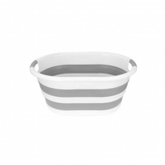 Корзина для белья MAGIC серая 25л 54.5x39x24см складная