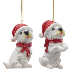 Фигурка декоративная подвесная "Собачка", L4,5 W3,5 H7 см, 2в.