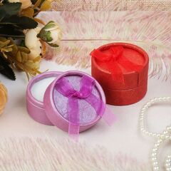 !Коробочка подарочная под кольцо 3 штуки "Бочонок", 5,2*5, цвет МИКС