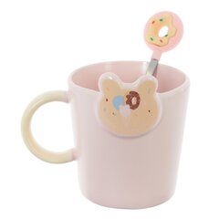 Кружка с ложкой, 350 мл, L12 W9,5 H11 см