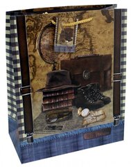 !09 Бумажный пакет (набор 3 штуки) "Сборы Путешественника" 26*32,4*12,7 см.