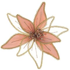 Цветок искусственный "Пуансеттия" (на клипсе), L23 W23 H12 см