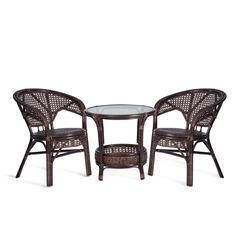 ТЕРРАСНЫЙ КОМПЛЕКТ &quot,PELANGI&quot, (стол со стеклом + 2 кресла) /без подушек/