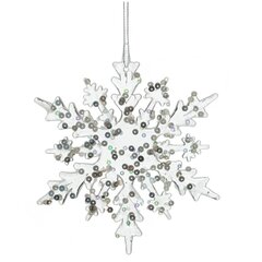 Украшение новогоднее "Снежинка", L14 W0,1 H15 см