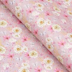 !09 Бумага (набор 4 листа) упаковочная крафтовая "Цветы" 50 × 70 см.