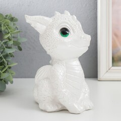 !Копилка "Дракоша" 17,5х11,5х12,5 см, белый