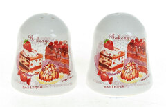 !09 Набор для специй 2 предмета "Бисквит" - соль, перец