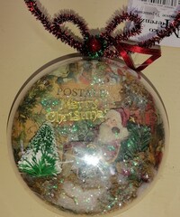 !09 НАБОР 3 ШТУКИ - ЕЛОЧНАЯ ИГРУШКА "GRANDE" - ДИСК, 11,5 СМ, КРАСНО-ЗЕЛЕНЫЙ