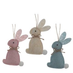 Изделие декоративное подвесное "Заяц", Д6,5 Ш2 В11 см, 3в.
