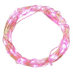 Электрогирлянда  L1055 W0,1 H0,1 см (100 фиолетовых LED, 8 реж свеч,серебр шнур, 3 W)