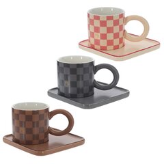 Кружка с блюдцем, 260 мл, L14 W14 H8,5 см, цвет микс