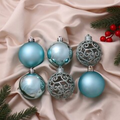 !09 Набор шаров 12 штук пластик d-6 см. "Николь узоры"