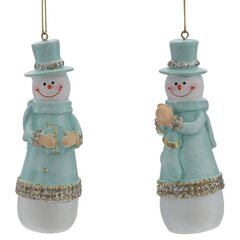 Фигурка декоративная подвесная "Снеговик", L4 W4 H11,5 см, 2в.