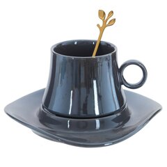 Кружка с блюдцем и ложкой, 200 мл, L16 W15,5 H8,5 см