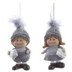Фигурка декоративная подвесная "Дети",   L4 W3 H7,5 см, 2в.