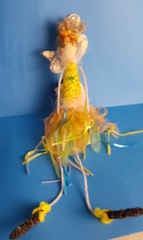 !09 Елочная игрушка "Фея лесная" 40 см. желто-зеленая