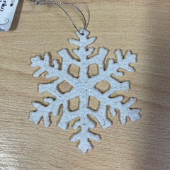 !Елочное украшение 3 штуки "Classic white" снежинка 10 см