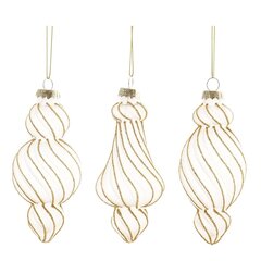 Украшение новогоднее "Фигурная сосулька", L5,5 W5,5 H13 см, 3в.