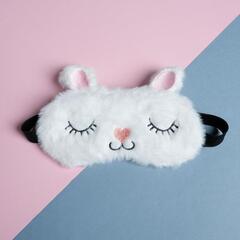 !09 Маска для сна «Заяц», цвет белый