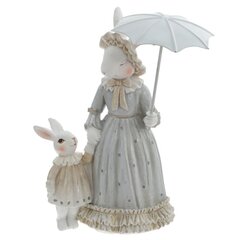 Фигурка декоративная "Зайчиха с зайчонком", L15,5 W12 H21 см