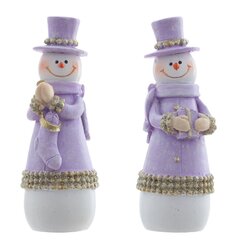 Фигурка декоративная "Снеговик", L4 W4 H11 см, 2в.