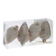 Набор из 4шт Украшение новогоднее "Шишка", L17 W8,5 H5 см