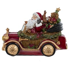 Фигурка декоративная "Дед Мороз на машине" с подсвет (2xAA н/п), L25 W12 H16 см