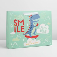 !09 Пакет ламинированный горизонтальный Smile, L 40 × 31 × 11,5 см.