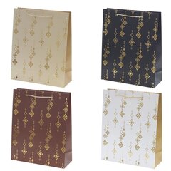Пакет подарочный (бумага 210г/м2, блок микс 12шт), L26 W10 H32 см, 4в.