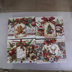 Пакет подарочный (бумага 210г/м2, блок 12шт), L25 W12 H31 см, 4в.