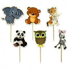 !Шпажки Веселый зоопарк 6шт