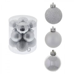 Набор из 12шт, Украшение новогоднее Шар "Серебряный жемчуг", D 4 см, L9,5 W9,5 H10,5 см