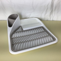 !09 Подставка-сушилка для посуды и приборов цвет микс (серый/белый или белый/белый)