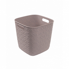 Корзина квадратная SOFTEX Q серая 15л