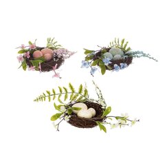 Изделие декоративное "Гнездо пасхальное", L23 W23 H10 см, 3в.