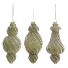 Украшение новогоднее "Фигурная сосулька", L6 W6 H14 см, 3в.